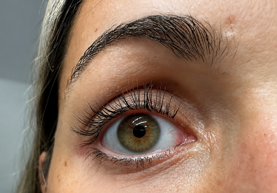 Lashes after using the serum