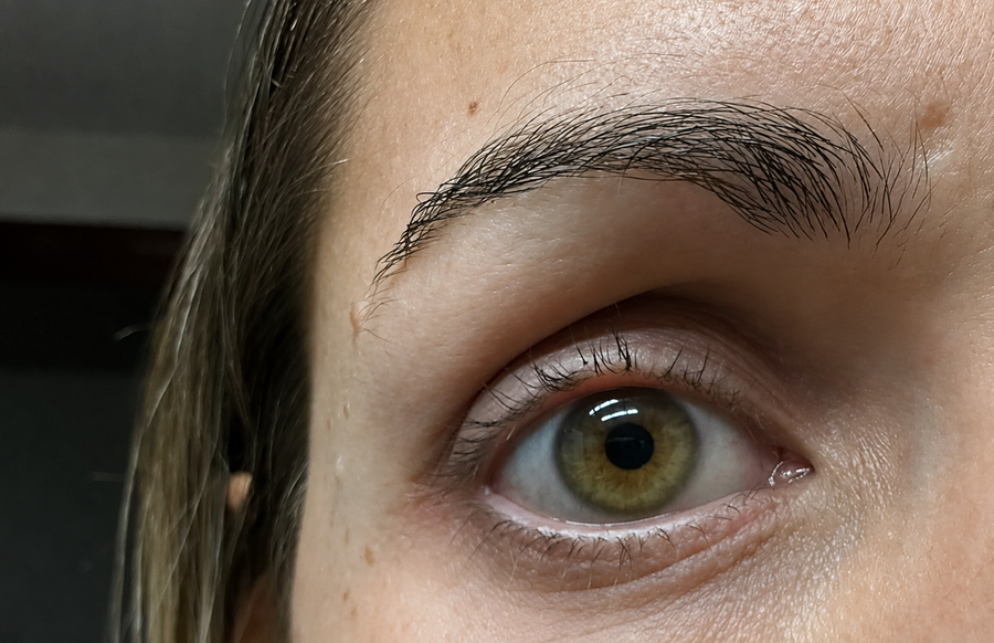 Lashes before starting the serum
